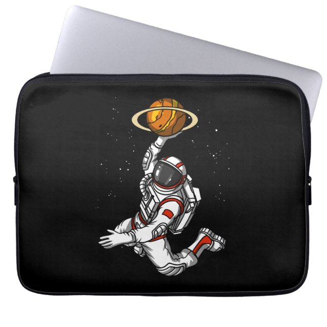Housse Pour Ordinateur Portable Astronaut de basket-ball Planète spatiale Cosmique (Devant)
