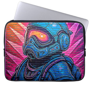 Housse Pour Ordinateur Portable Astronaute de Neon Cyberpunk