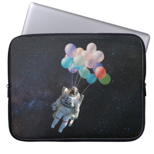 Housse Pour Ordinateur Portable Astronaute Stars & Space Colorful Balloons