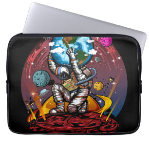 Housse Pour Ordinateur Portable Atlas Astronaute Tenant la Terre Mars Galaxie Ordi
