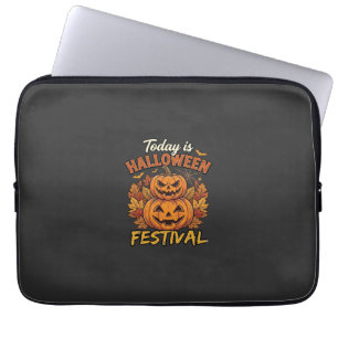 Housse Pour Ordinateur Portable Aujourd'hui est la fête d'Halloween Citrouilles Em