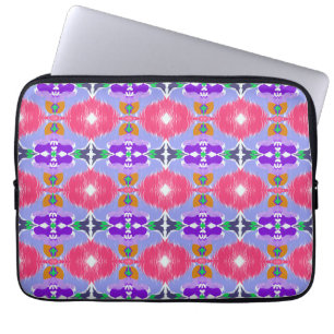 Housse Pour Ordinateur Portable Aurore Vive Kaléidoscope Fleur Électrique
