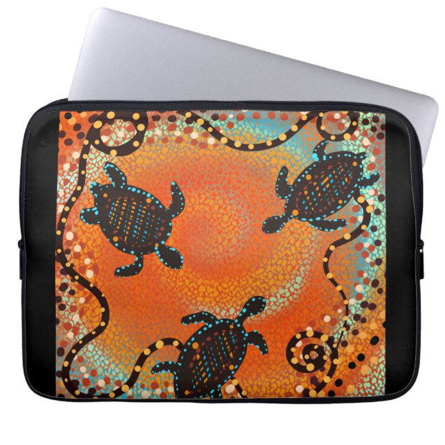 HOUSSE POUR ORDINATEUR PORTABLE AUSTRALIE ART   (Devant)
