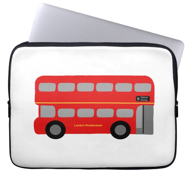 Housse Pour Ordinateur Portable Autobus rouge de Londres (Devant)