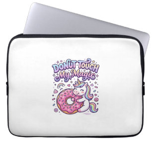 Housse Pour Ordinateur Portable Autocollant idée cadeau magique Licorne Donut Touc
