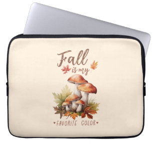 Housse Pour Ordinateur Portable Automne Est Ma Couleur Préférée - Champignons & Fe
