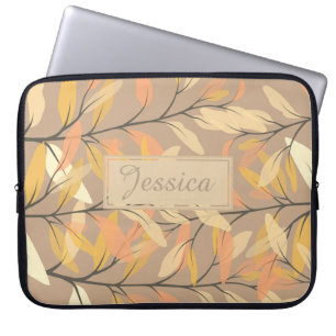 Housse Pour Ordinateur Portable Automne moderne Feuilles d'automne Motif Personnal