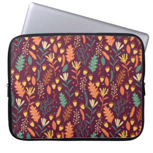 Housse Pour Ordinateur Portable Automne Motif Vintage rouge-orange