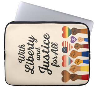 Housse Pour Ordinateur Portable Avec la liberté et la justice pour toutes les mani