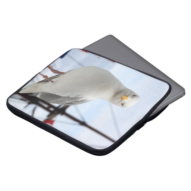 Housse pour ordinateur portable avec mouette sur b (Devant haut)