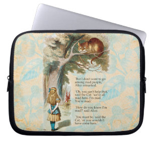 Housse Pour Ordinateur Portable Aventures d'Alice au pays des merveilles Chat du C
