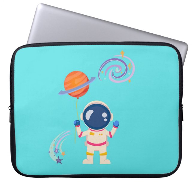 Housse Pour Ordinateur Portable Aventures de dessins animés Spaceman. (Devant)