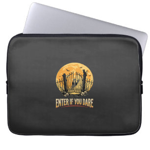 Housse Pour Ordinateur Portable Avertissement de lune hantée d'Halloween