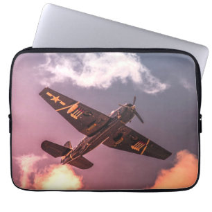Housse Pour Ordinateur Portable Avion vintage magnifique ciel