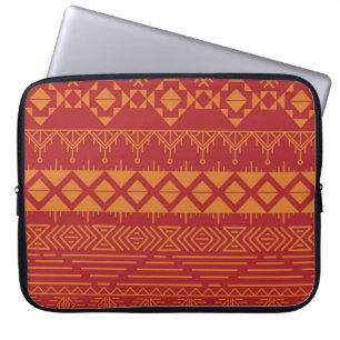 Housse Pour Ordinateur Portable Aztec Retro : Design Motif Vintage.