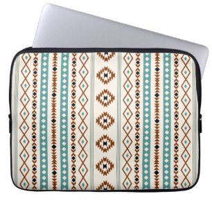 Housse Pour Ordinateur Portable Aztec Turquoise Terracotta Crème Noire Mixte (V)Mo
