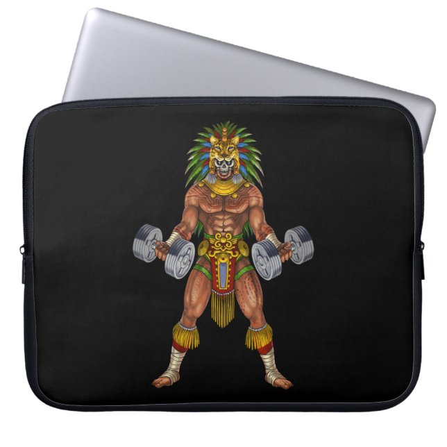 Housse Pour Ordinateur Portable Aztec Warrior Weightlifting (Devant)