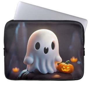 Housse Pour Ordinateur Portable Baby Ghost Déplaisant mignon caractère Halloween
