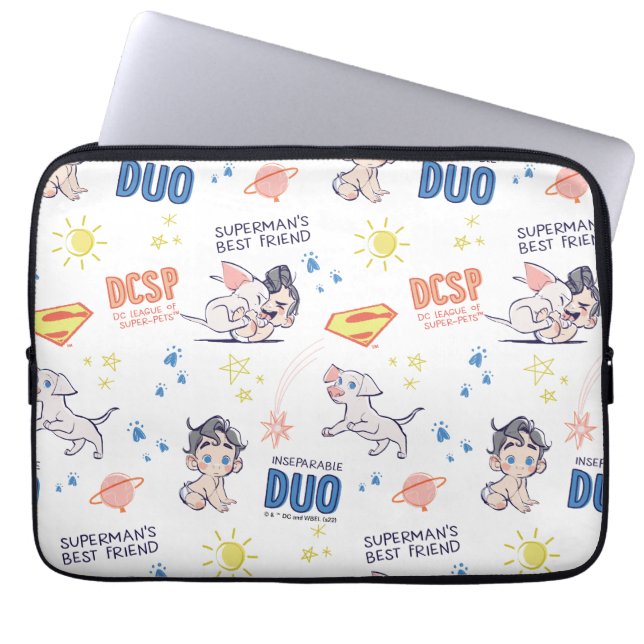 Housse Pour Ordinateur Portable Baby Krypto & Superman Motif (Devant)