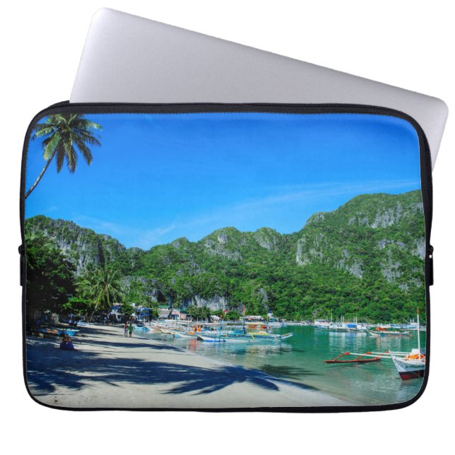 Housse Pour Ordinateur Portable Baie de El Nido Plage (Devant)