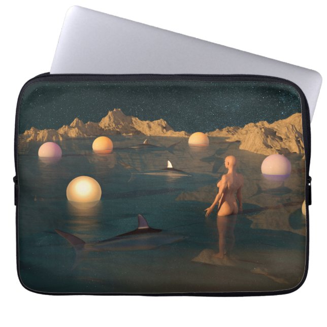 Housse Pour Ordinateur Portable Baignade nocturne (Devant)