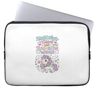Housse Pour Ordinateur Portable Baisers de licorne et souhaits d'arc-en-ciel Raisi
