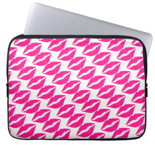 Housse Pour Ordinateur Portable Baisers rose blanc mignon motif cravate