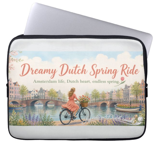 Housse Pour Ordinateur Portable Balade sur les canaux hollandais (Devant)