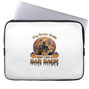 Housse Pour Ordinateur Portable Balai Brisé Bar Retour Maison Hantée Halloween Sor