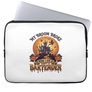 Housse Pour Ordinateur Portable Balai Cassa Barman Halloween Maison Hantée Sorcièr
