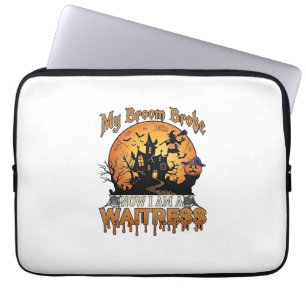 Housse Pour Ordinateur Portable Balai Cassé Serveuse Halloween Sorcière Maison Han