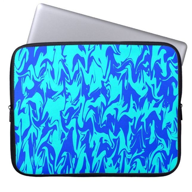 Housse Pour Ordinateur Portable Balayage Abstrait bleu (Devant)
