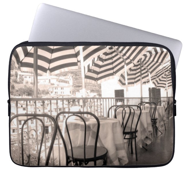 Housse Pour Ordinateur Portable Balcon de restaurant pittoresque, Italie (Devant)