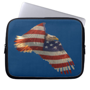 Housse Pour Ordinateur Portable Bald Eagle & US Drapeau Patriotique Portable Sleev