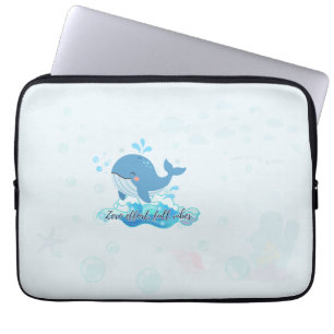 Housse pour ordinateur portable Baleine Esthéti