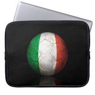Housse Pour Ordinateur Portable Ballon de football italien usé du football de