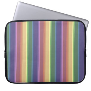 Housse Pour Ordinateur Portable Bandes arc-en-ciel coupées