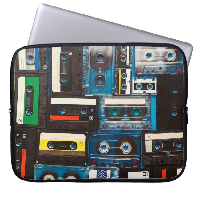 Housse Pour Ordinateur Portable Bandes audio rétro (Devant)