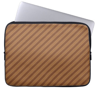 Housse Pour Ordinateur Portable Bandes Brown classiques
