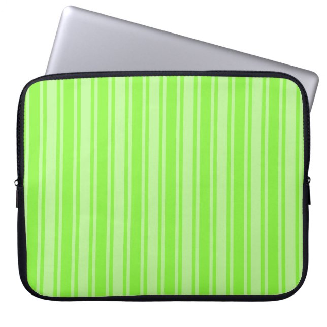 Housse Pour Ordinateur Portable Bandes de bonbons vert citron (Devant)