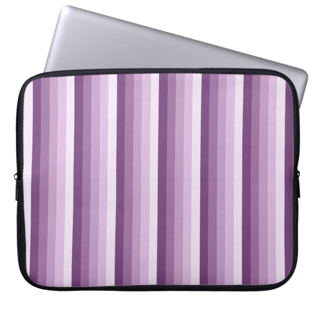 Housse Pour Ordinateur Portable Bandes d'ombre prune violette (Devant)