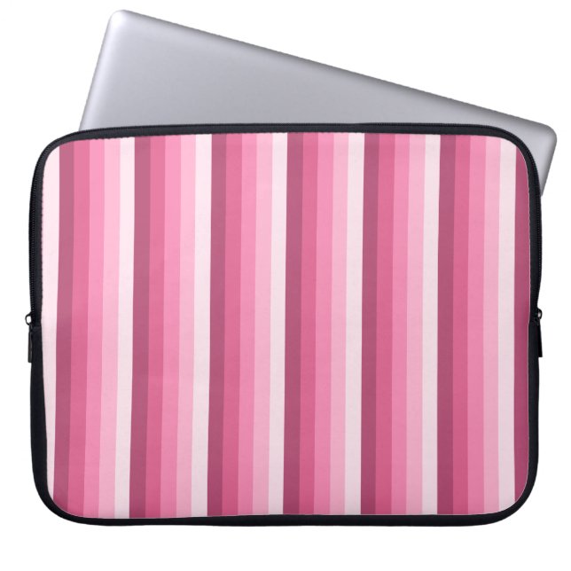 Housse Pour Ordinateur Portable Bandes d'ombre rose (Devant)
