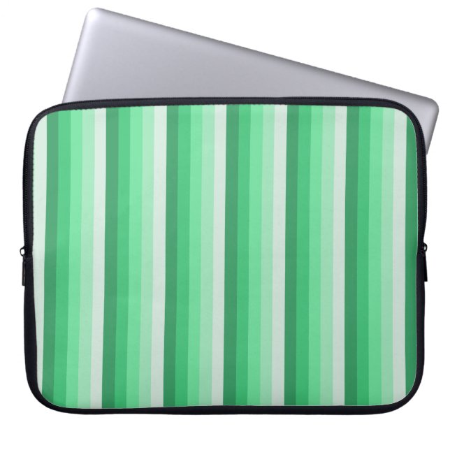 Housse Pour Ordinateur Portable Bandes d'ombre vertes (Devant)