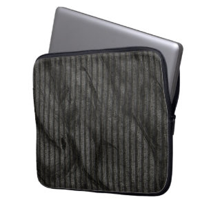 Housse Pour Ordinateur Portable Bandes grises rugueuses sur le dessin abstrait tac