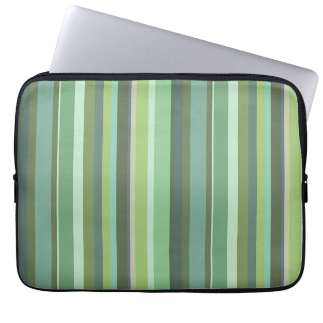 Housse Pour Ordinateur Portable Bandes horizontales vert olive (Devant)
