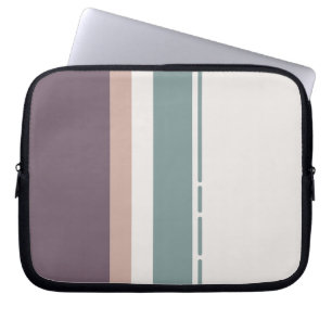 Housse Pour Ordinateur Portable Bandes neutres calmes – Tapis de travail minimalis
