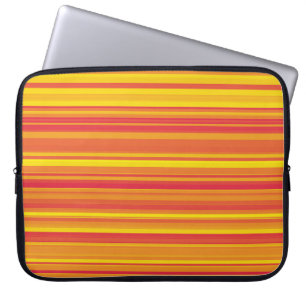 Housse Pour Ordinateur Portable Bandes Orange Rouge Jaune