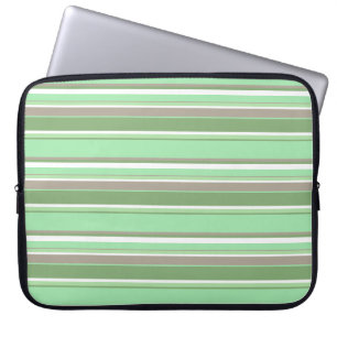 Housse Pour Ordinateur Portable Bandes vert pâle