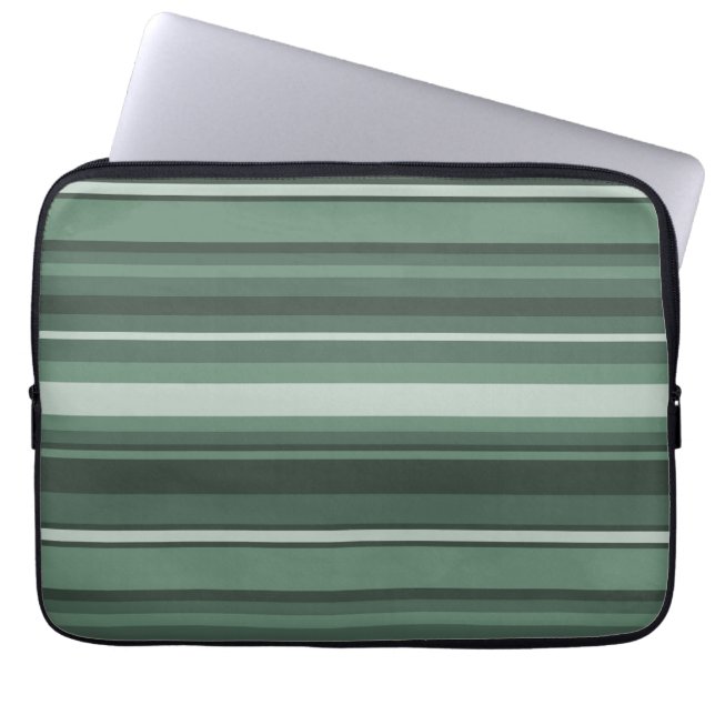 Housse Pour Ordinateur Portable Bandes vertes (Devant)
