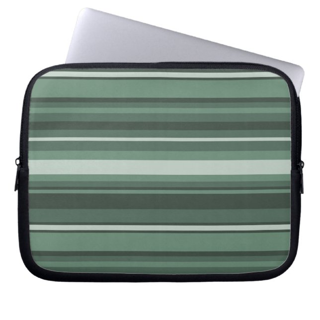 Housse Pour Ordinateur Portable Bandes vertes (Devant)